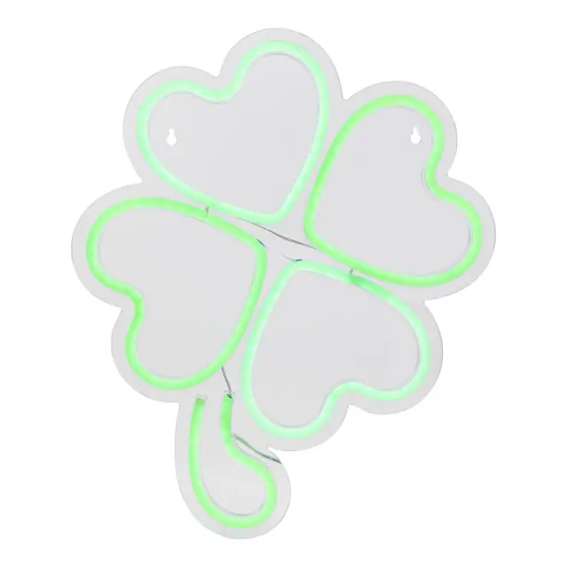 Northlight LED St. Patrick's Day Shamrock Neon Lighted Wall or Window Decoration - 5"