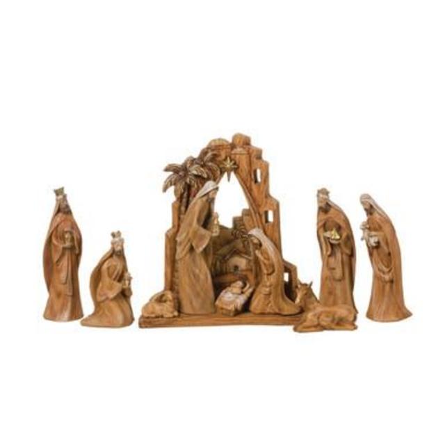 Modern Carved Nativity