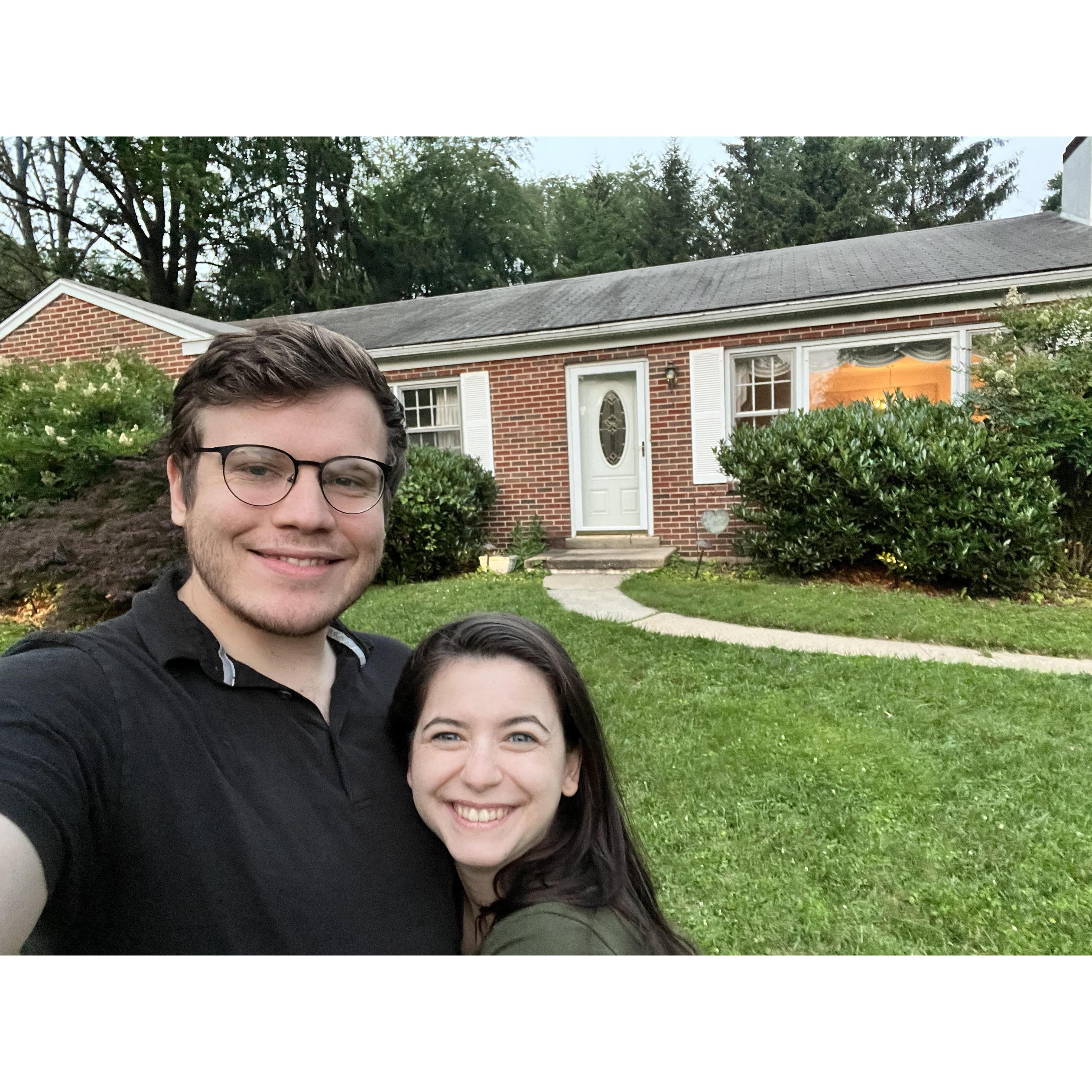 The day we signed for our first home together