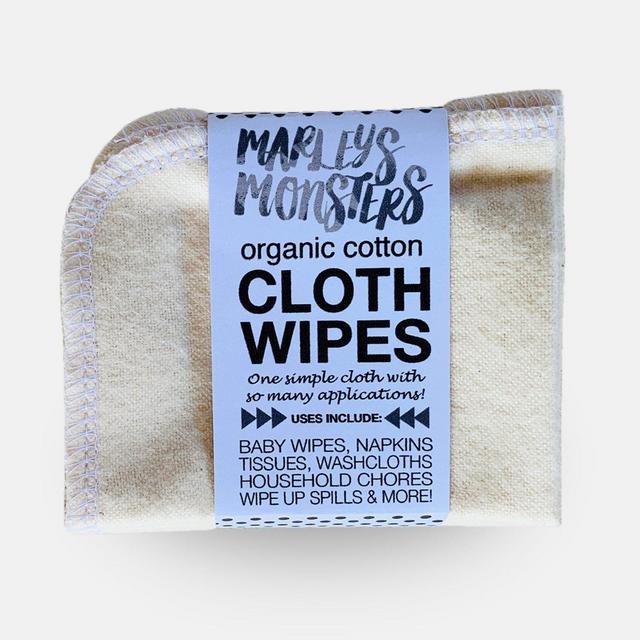Organic Cotton Cloth Wipes- Natural