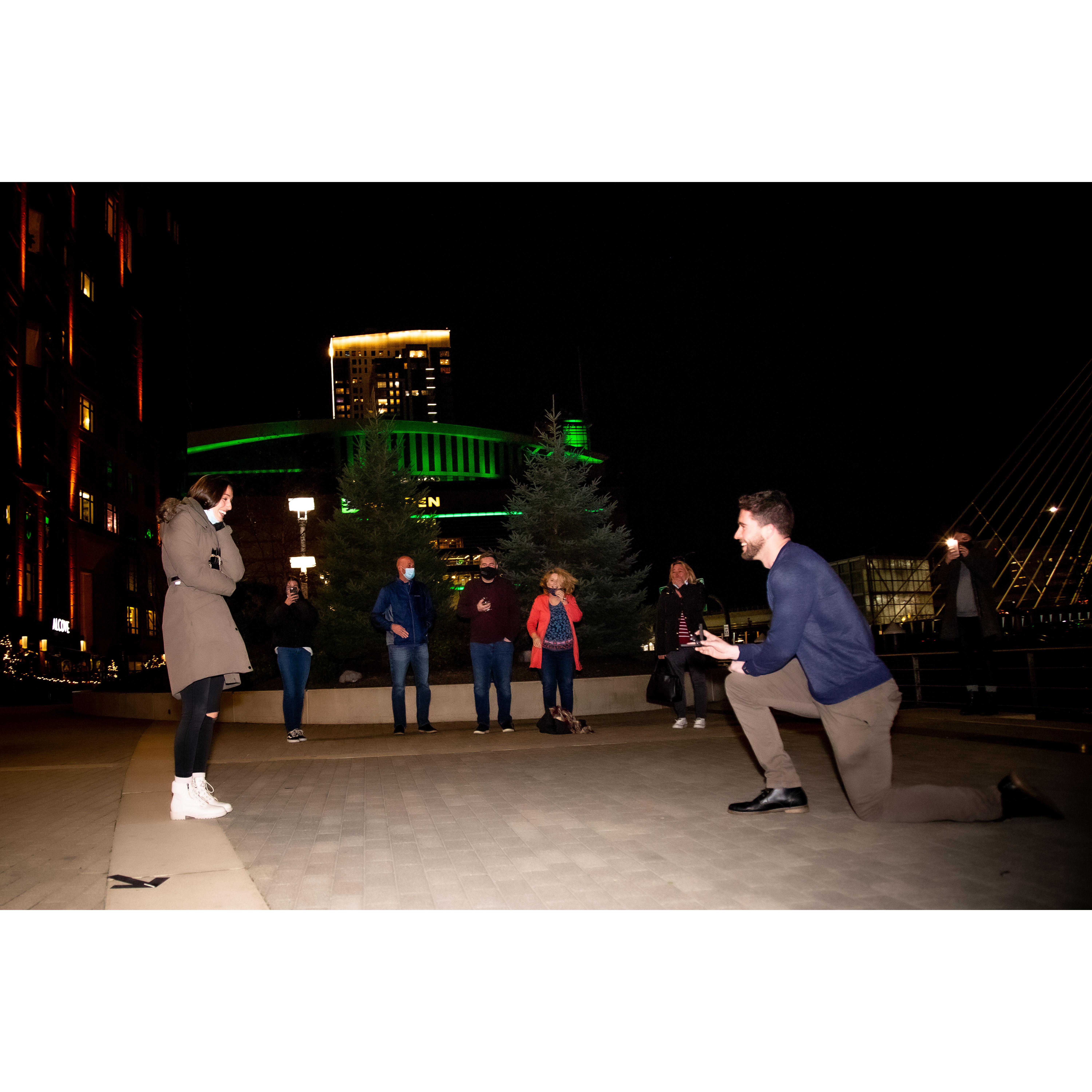 When he popped the question!!