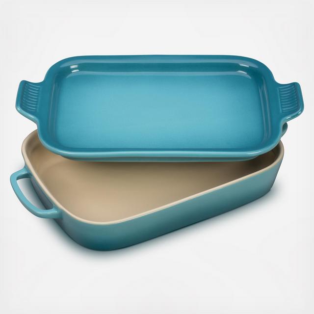 Rectangular Baking Dish & Platter Lid, Oyster