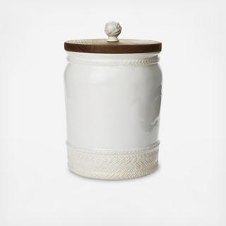 Le Panier Canister with Wooden Lid