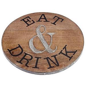 Mud Pie® Circa "Eat & Drink" Lazy Susan Wood Turntable