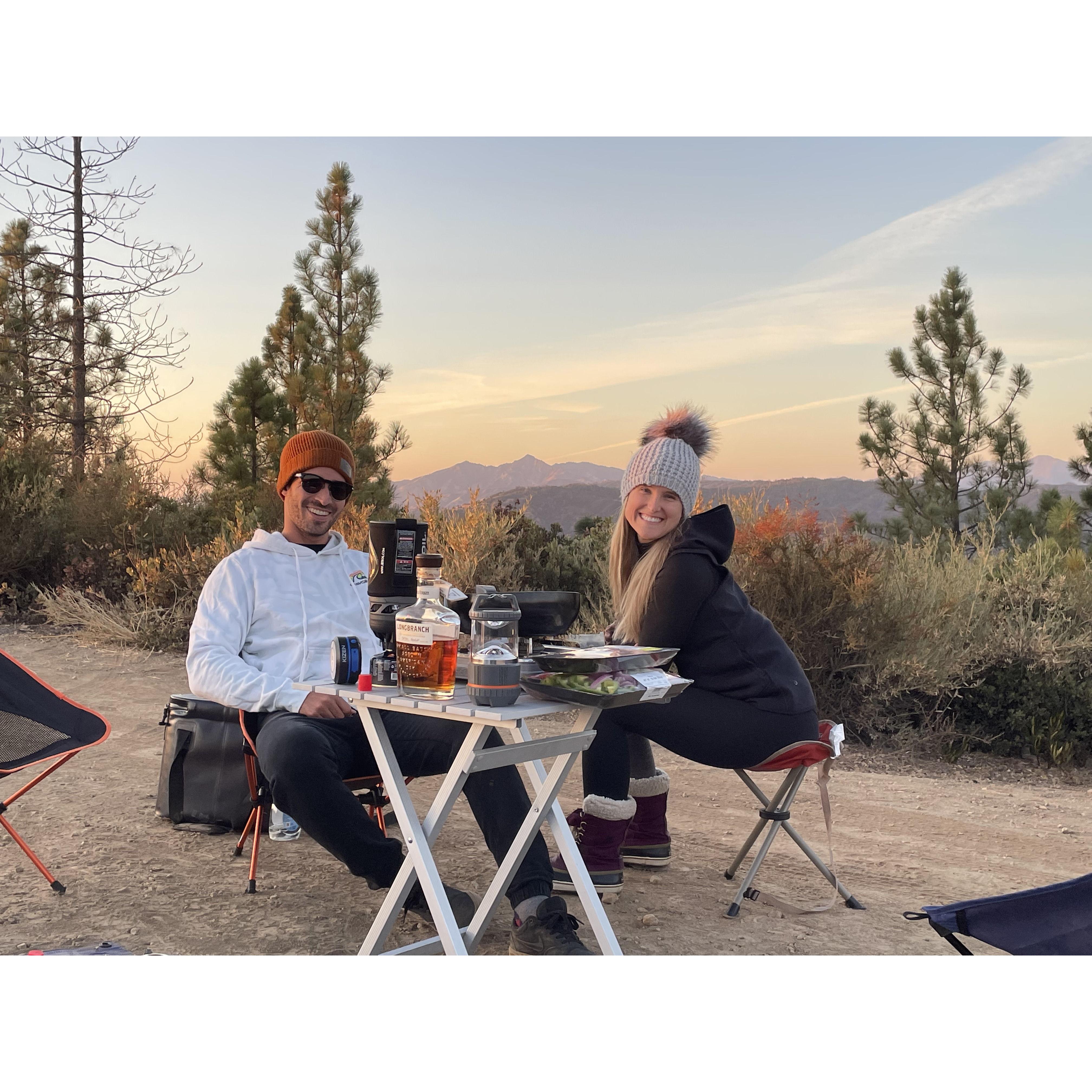 Mo's first ever camping experience