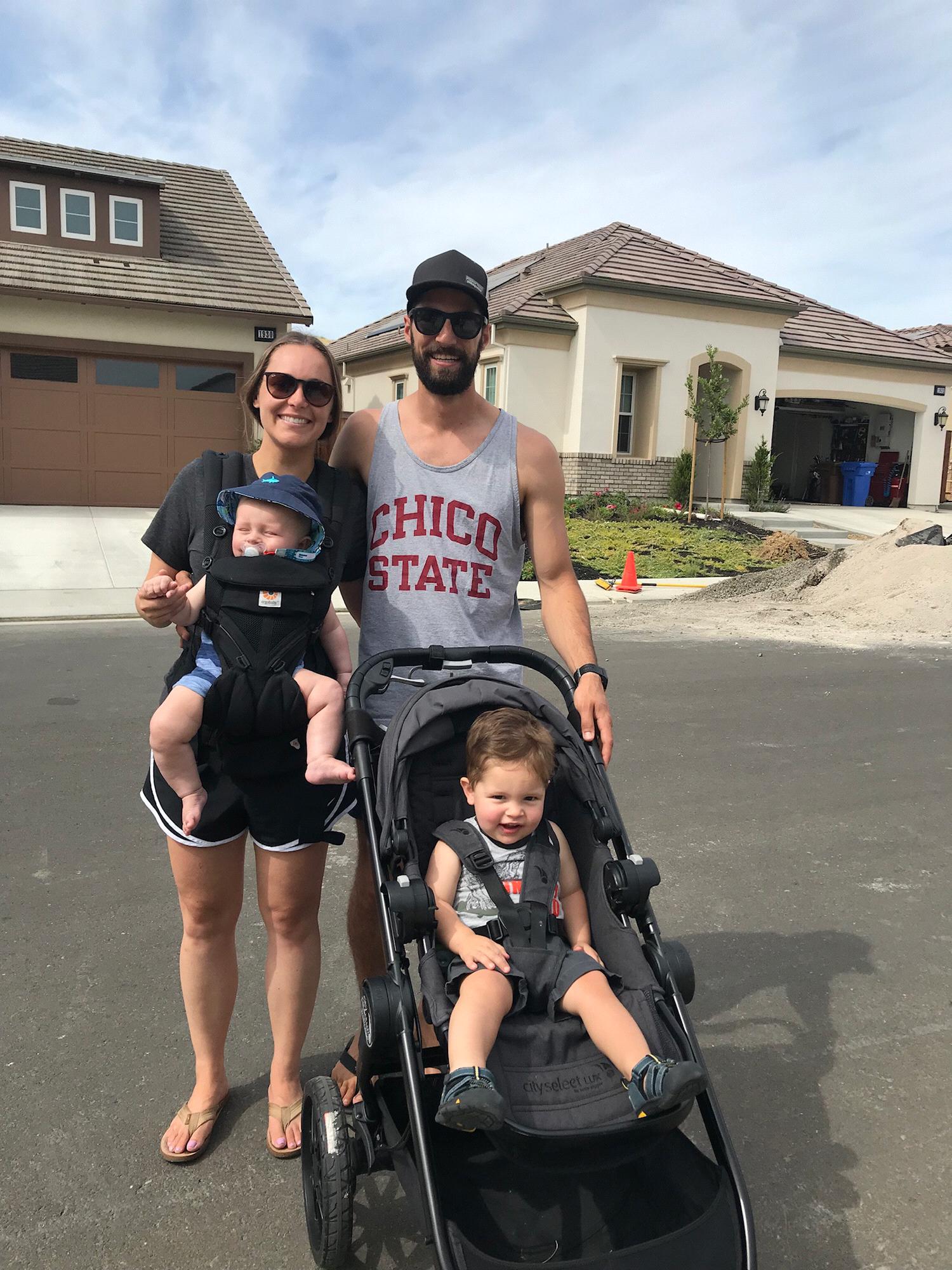 A morning walk with our nephews, Caden and Bennett!