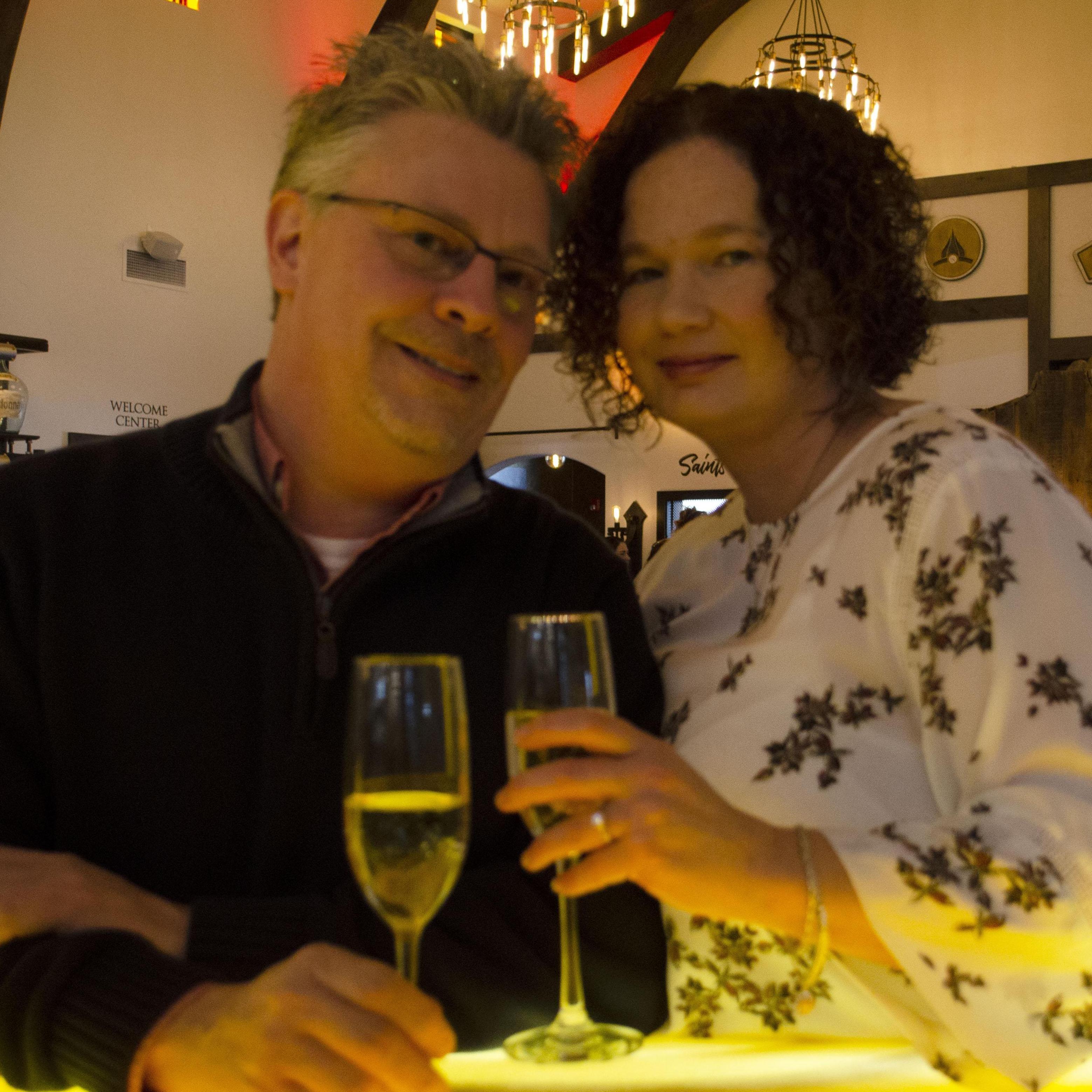 A toast as we continue to make our wedding plans
