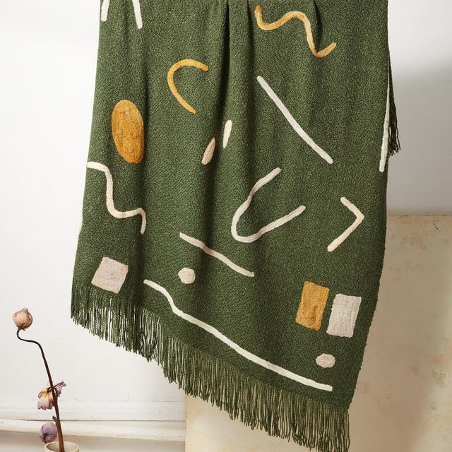 Abstract Throw Hunter Green
