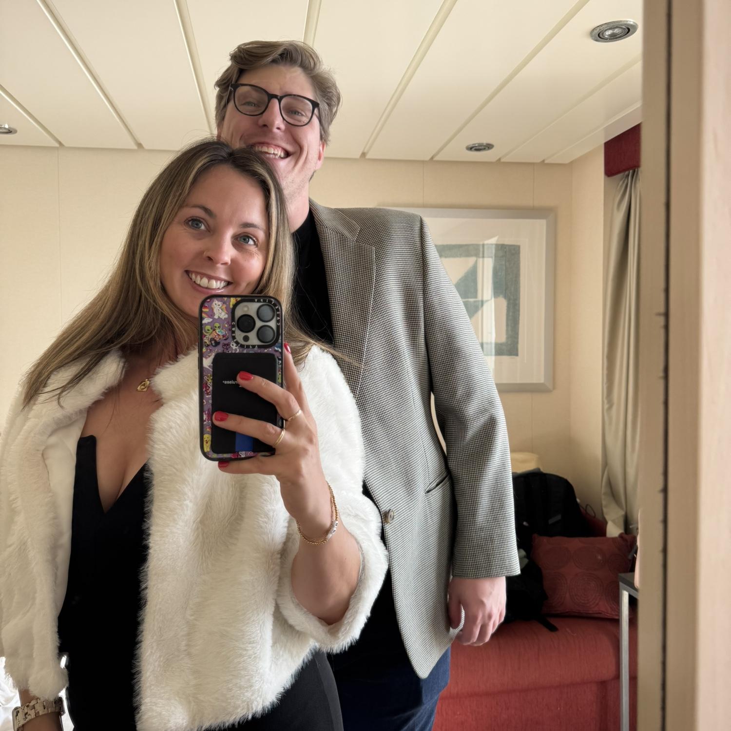 All dressed up on our cruise!