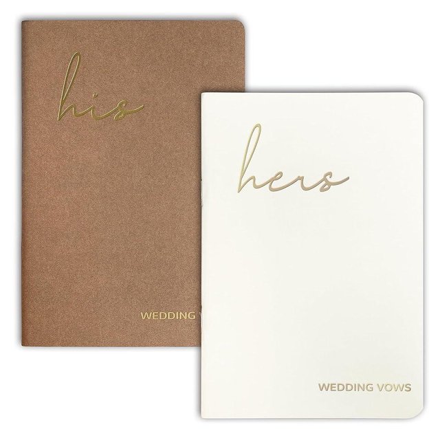 Wedding Vow Books His and Hers, Wedding Registry Gifts Ideas for Bride & Groom,Wedding Essentials