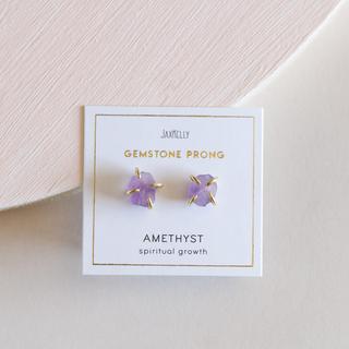 Gemstone Prong Earrings