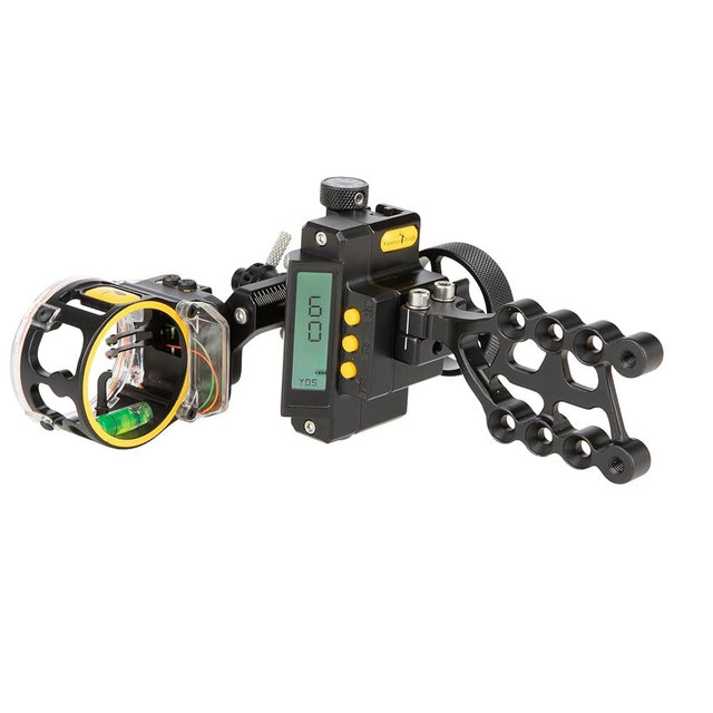 Trophy Ridge Digital React Trio Bow Sight - 2 Micro Adjustable Horizontal Pins, 1 Vertical Pin, Digital Readout, Fast Setup, Dead Set Accuracy, 5 Customizable Profiles, 4 Brightness Settings