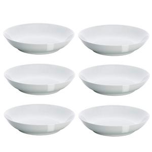 Y YHY - YHY 20-Ounce Porcelain Salad/Pasta Bowls, Soup Bowl Set, Shallow & White, Set of 6