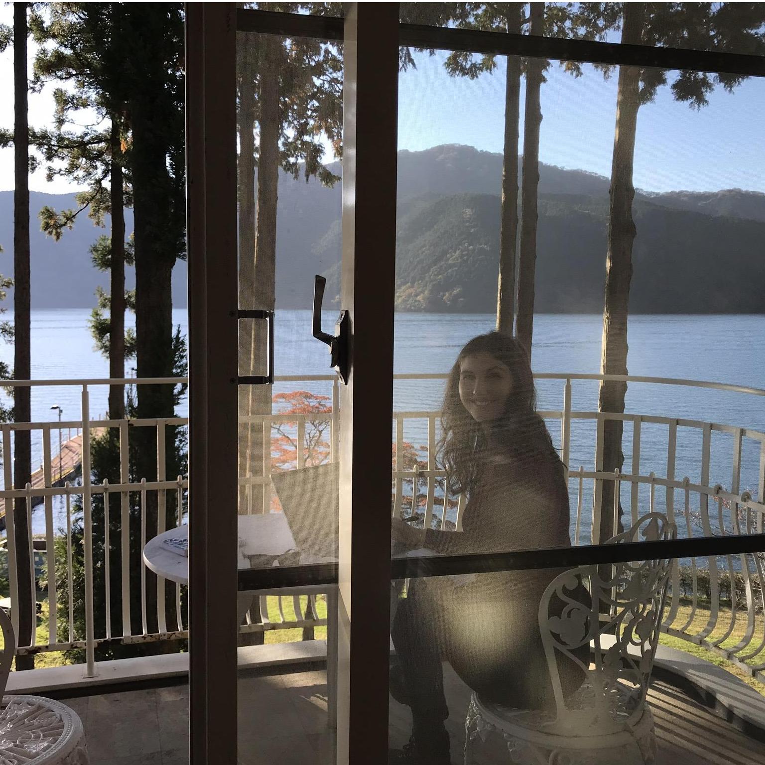 Nicole is always hard at work, even on vacation!