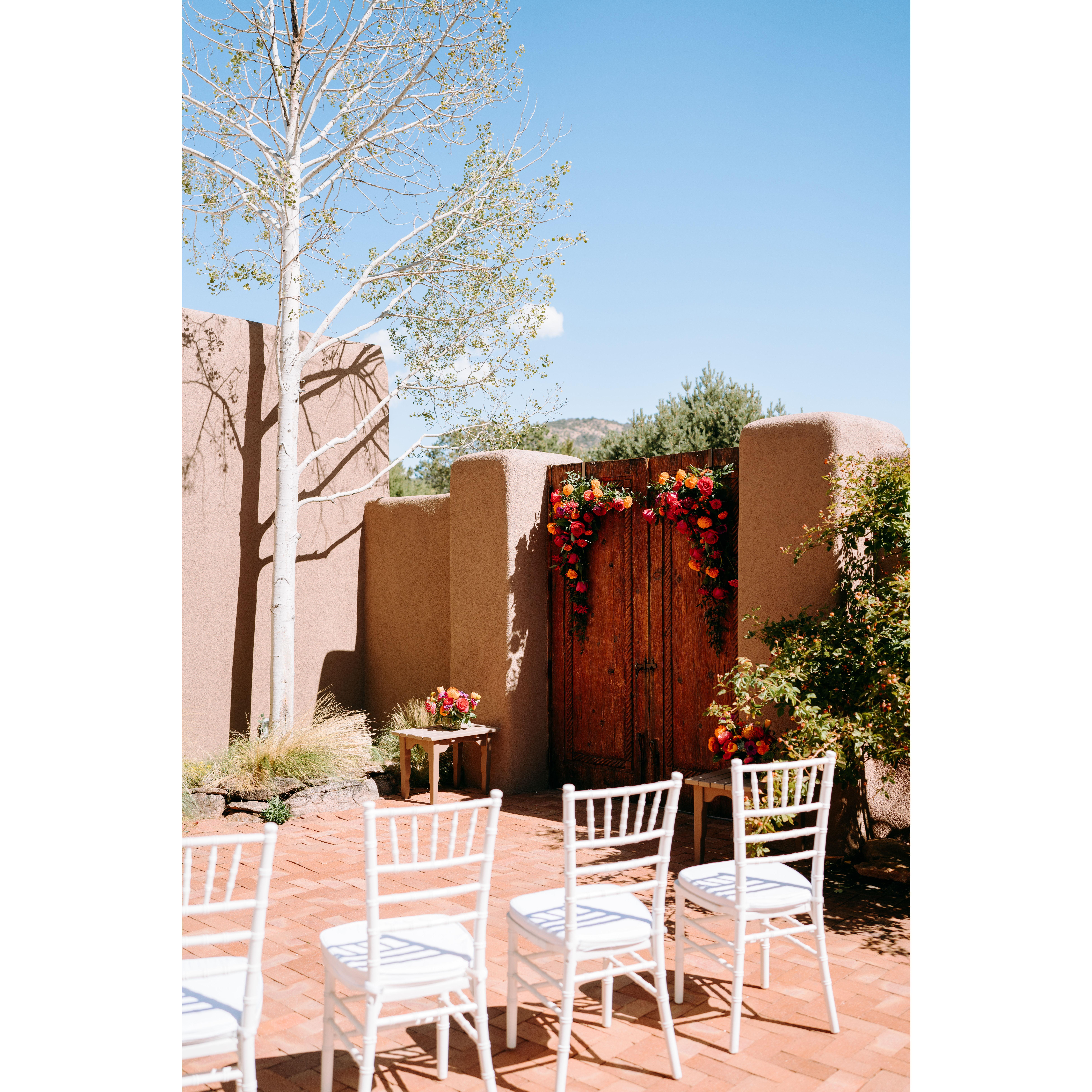 The courtyard where we said our "I do's" in front of our parents