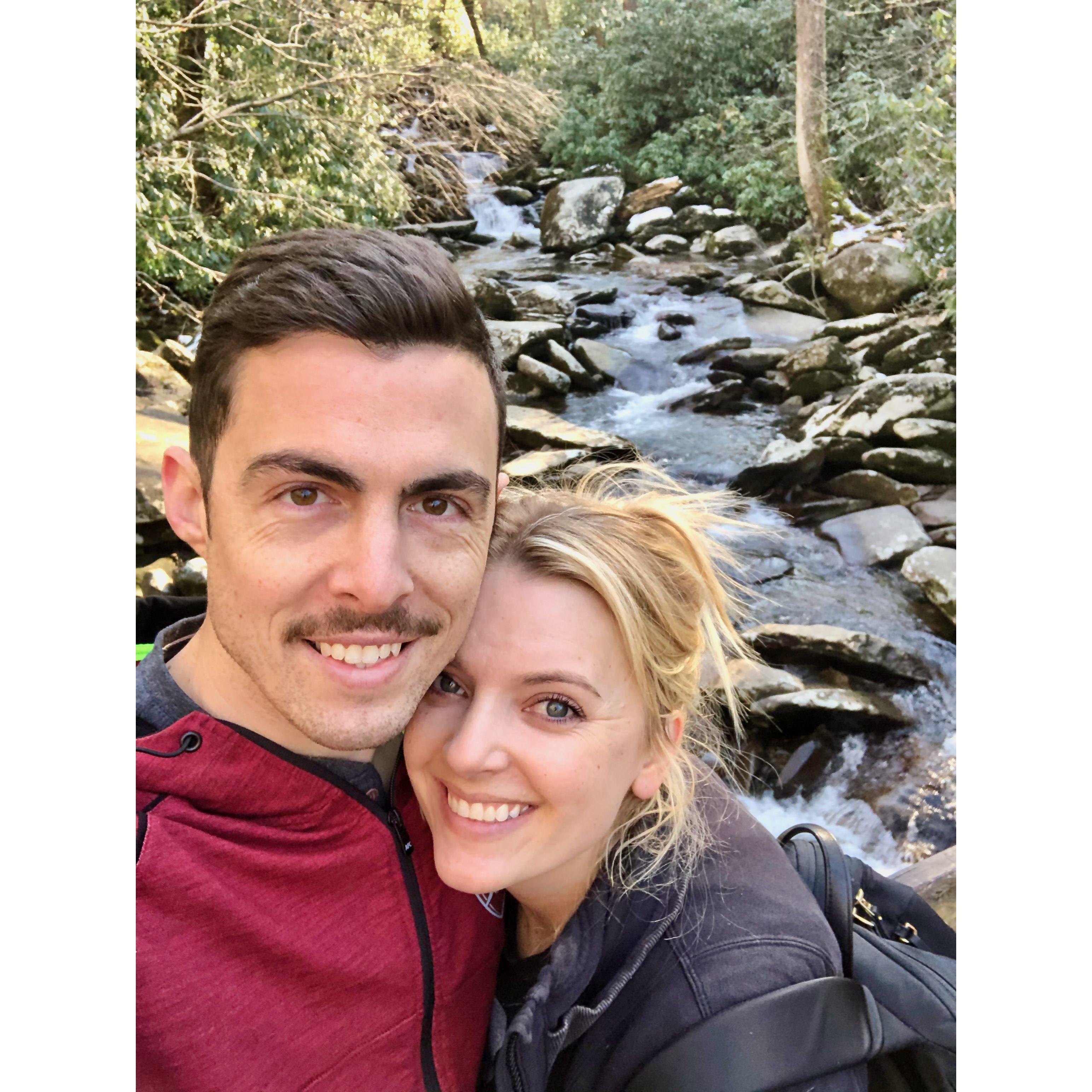 First vacation together, Great Smoky Mountains (and first photo ruined by Movember) ⛰️