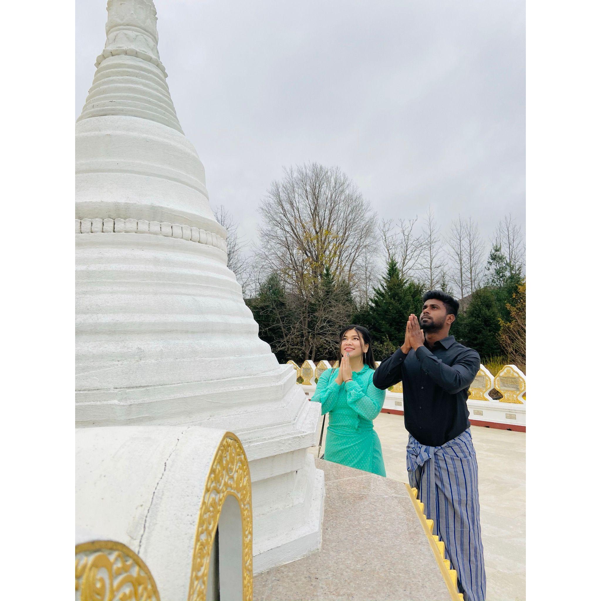 Prem visiting Buddhist Temple