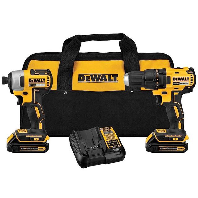 DEWALT 20V MAX Power Tool Combo Kit, Cordless Power Tool Set, 2-Tool with 2 Batteries and Charger Included (DCK277D2)