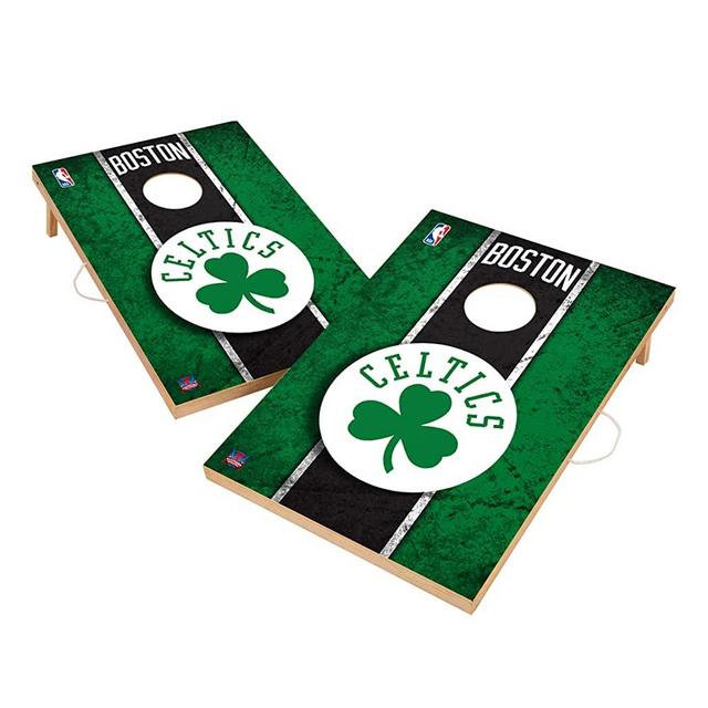 Victory Tailgate NBA Basketball 2x3 Solid Wood Cornhole Set Vintage Version - All NBA Teams Available