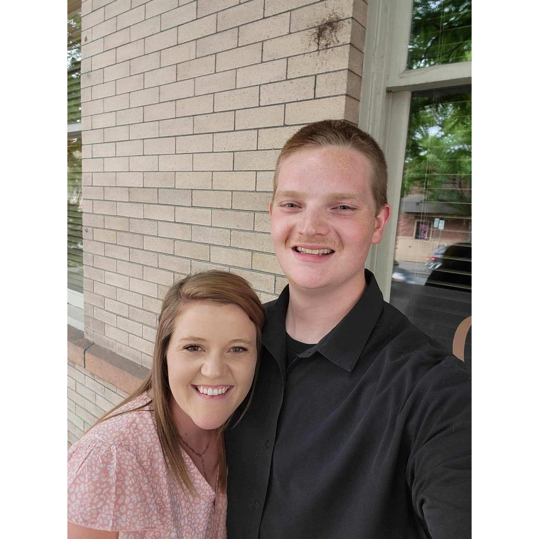 This photo was taken at our good friends' (Wade and Sarah) wedding!