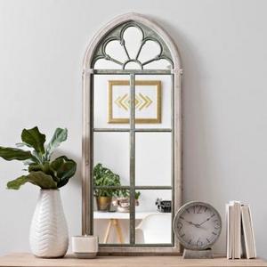 Blue-Green Petal Arch Mirror