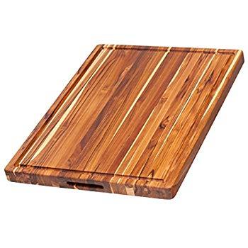 Teakhaus by Proteak- Traditional Cutting Board with Hand Grips & Juice Canal