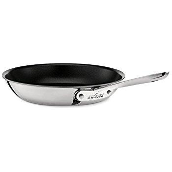 All-Clad 4110 NS R2 Stainless Steel Tri-Ply Bonded Dishwasher Safe PFOA-free Non-Stick Fry Pan / Cookware, 10-Inch, Silver