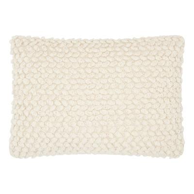 Light Off-White Mosaic Throw Pillow - Mina Victory