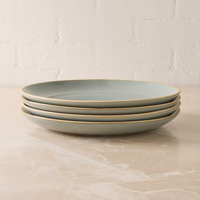 Mill Stoneware Dinner Plate, Blue, Set of 4