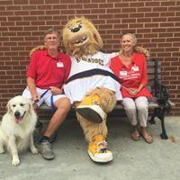 Deacon - one of our few cousins that aren't afraid of Charlie the Riverdogs mascot.