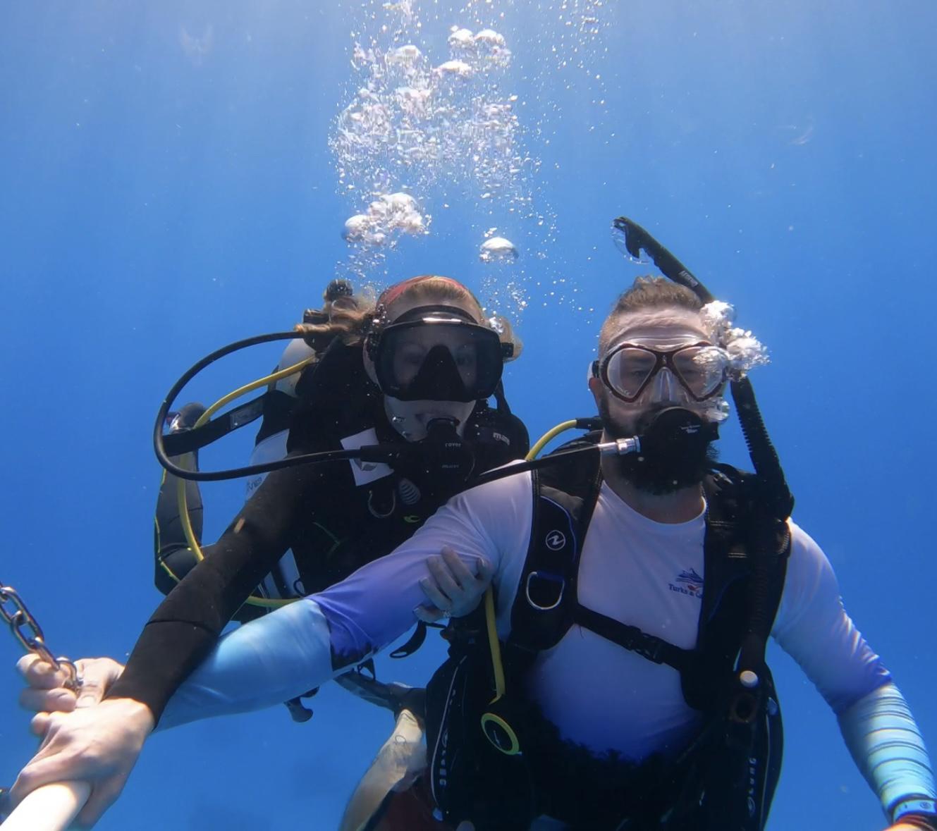 Safety stop on the way back to the boat, still in shock!