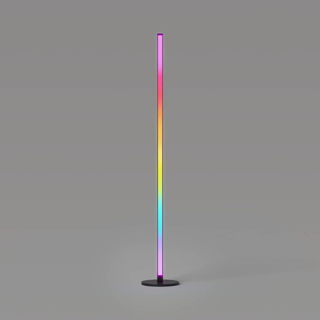 Wall Washer Floor Lamp with Color Changing LED Black - Room Essentials™: Modern Design, Remote Control, No Assembly
