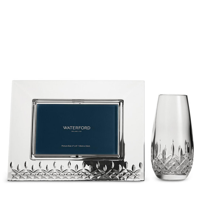 Waterford Lismore Essence Frame & Bud Vase Set