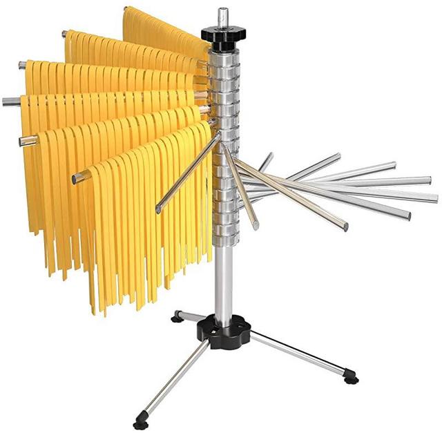 X Home Pasta Drying Rack, Collapsible Pasta Drying Rack with 16 Suspension Rods to Dry 4.5 Pounds of Homemade Pasta Spaghetti Noodle