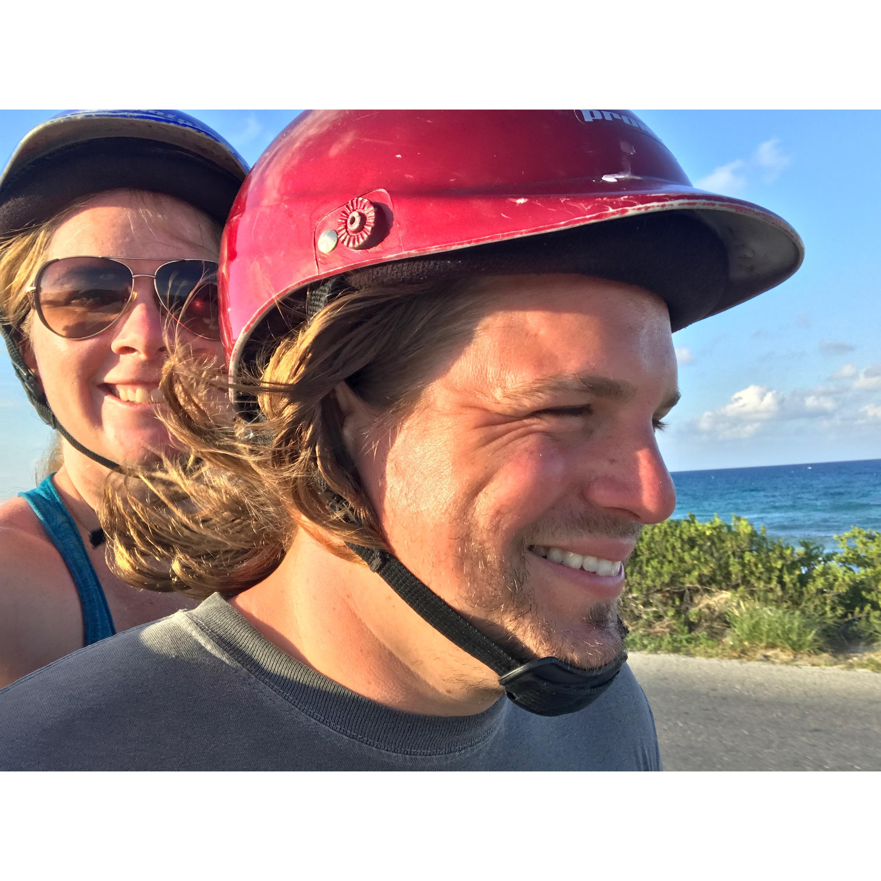 Motorbiking all over Isla Mujeres