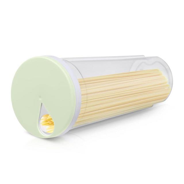 EORTA Plastic Spaghetti Container Noodle Pasta Storage Jar with Locking Lid Clear Dry Food Keeper Canister Cereal Crisper Box, Green