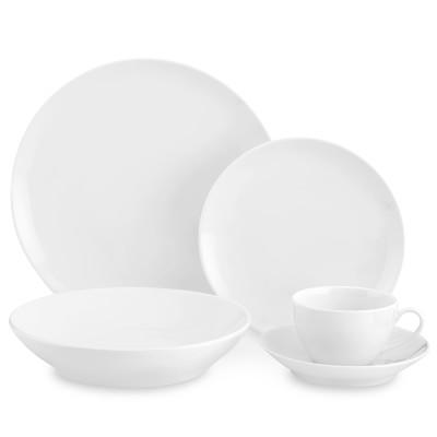 Pillivuyt Coupe Porcelain Dinnerware Collection, 5 piece place setting