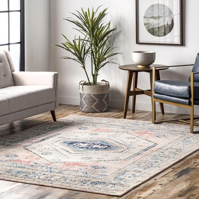 Whiteville Oriental Light Pink Area Rug