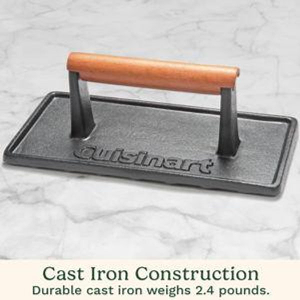 Cuisinart Cast Iron Grill Press with Wooden Handle