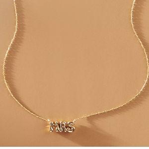 Mrs. Bubble Letter Necklace