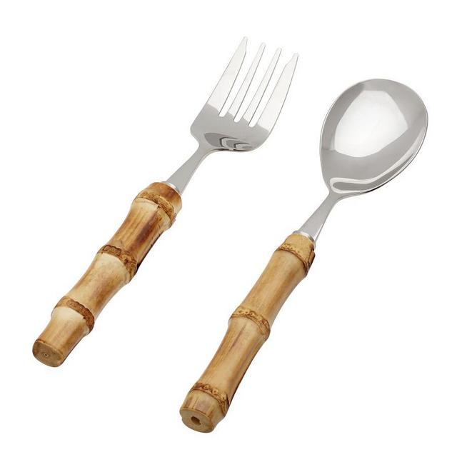 Natural Bamboo Servers, Set of 2