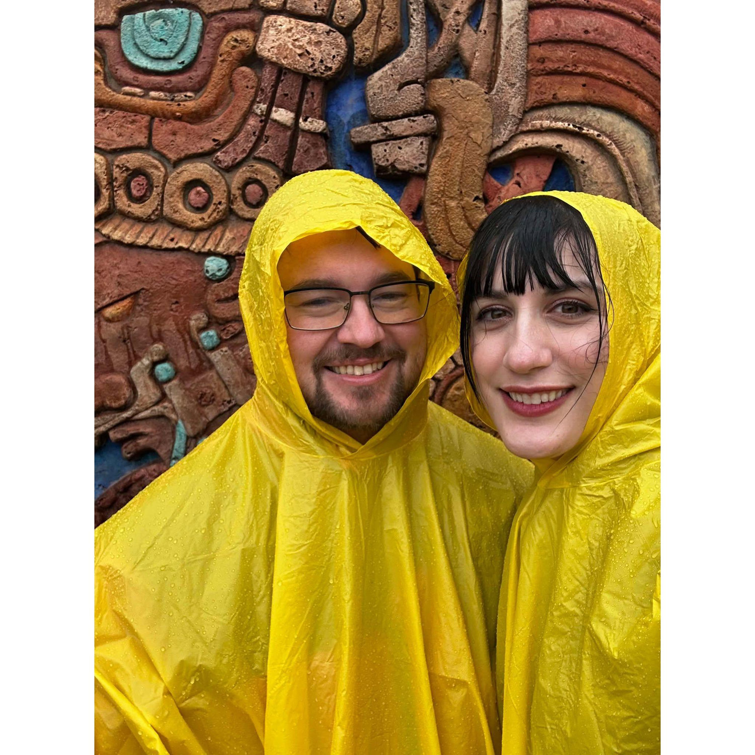 Tried to drink around the world at Epcot but it was raining something CRAZY.