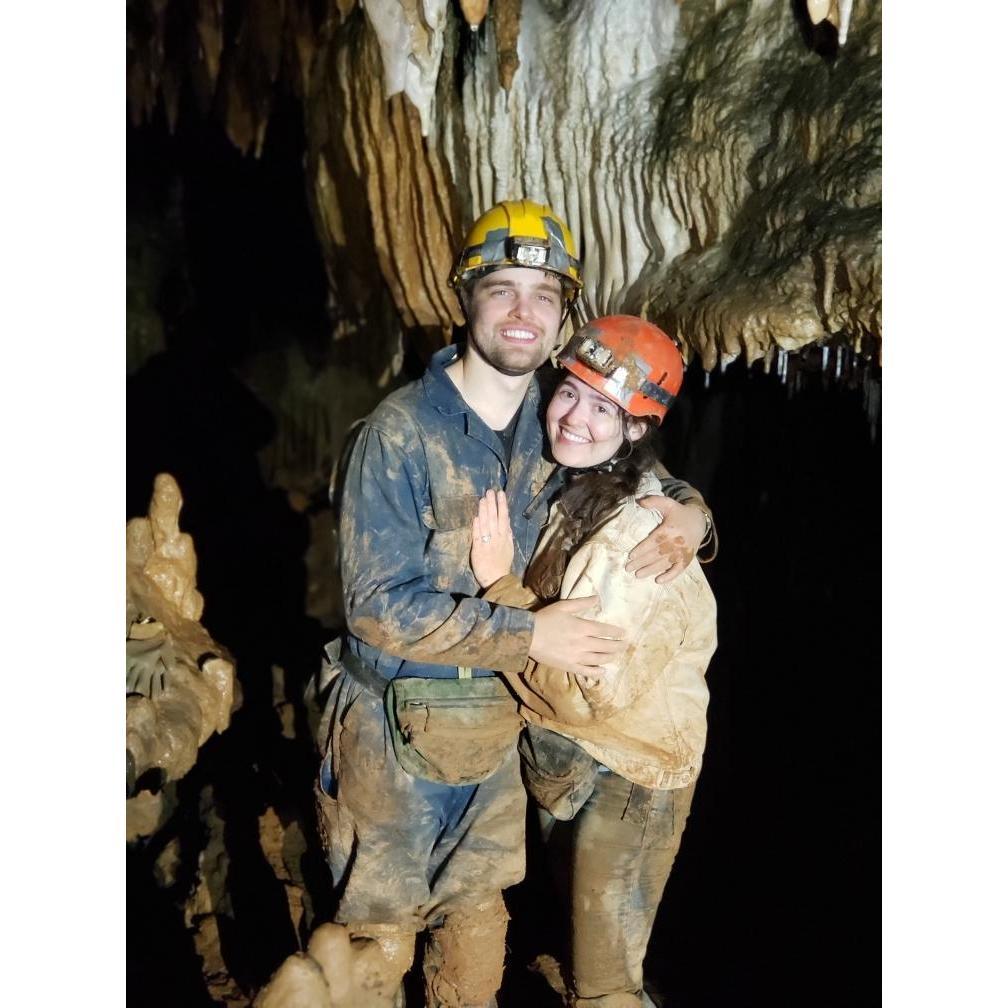 January 14th, 2023 when Sean proposed to Tara in a calcite crystal cave!