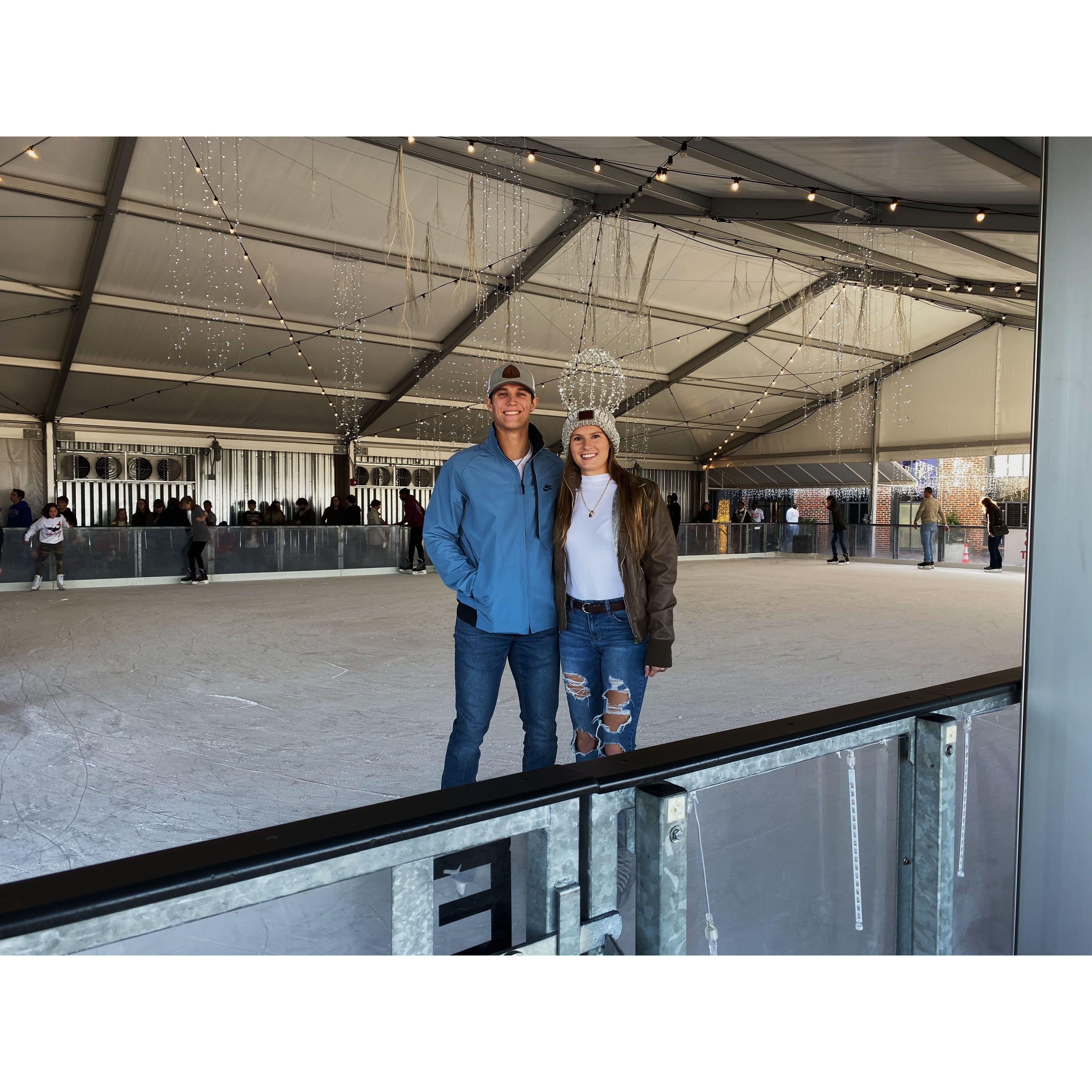 Ice skating on a rooftop in GA