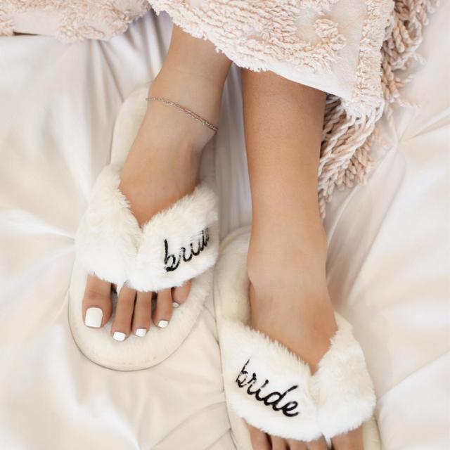 Wedding Slippers Bride Slippers Bridal...