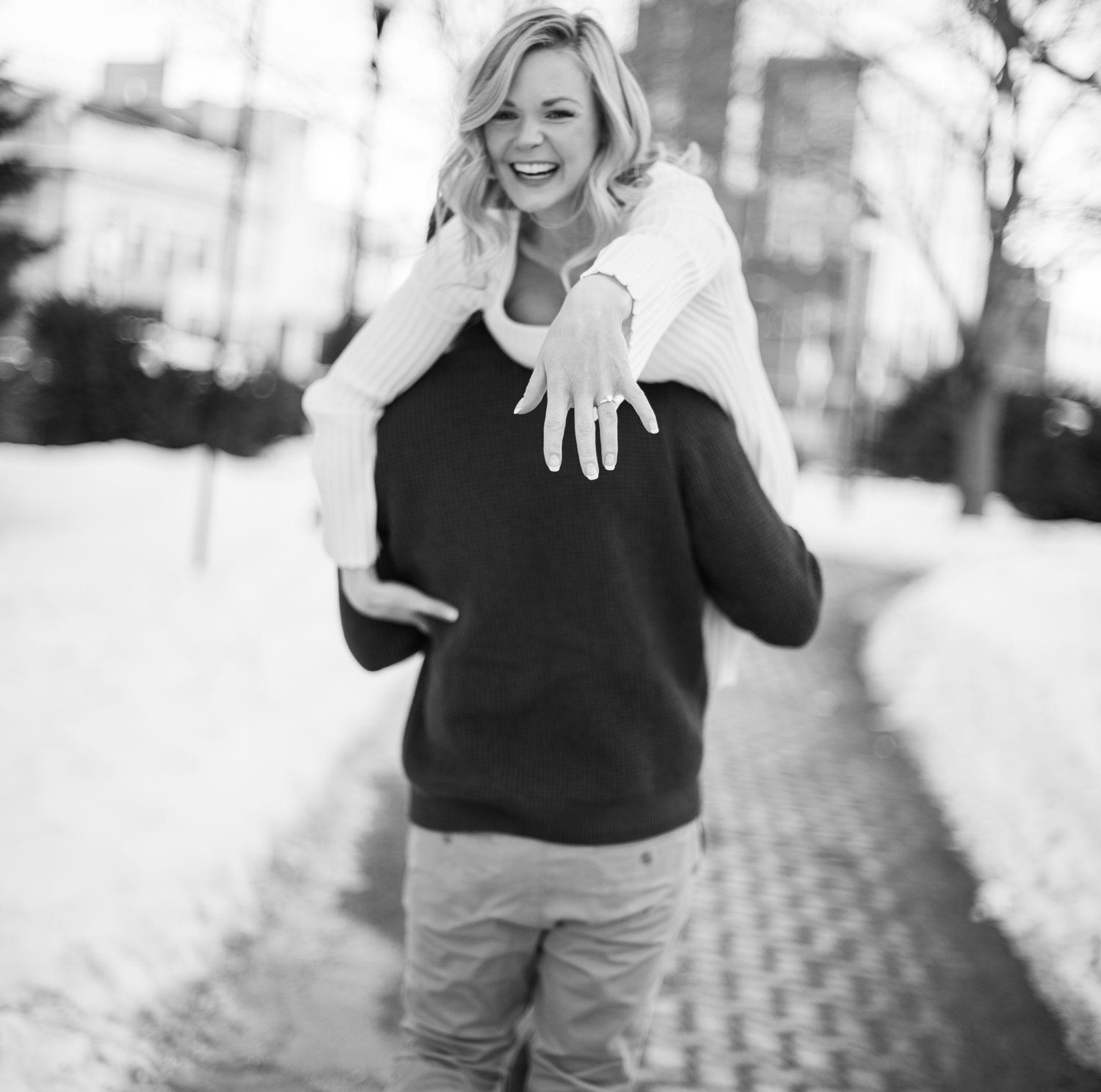 Having the best time during our engagement photoshoot