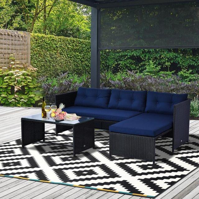 3 Piece Sectional Seating Group with Cushions