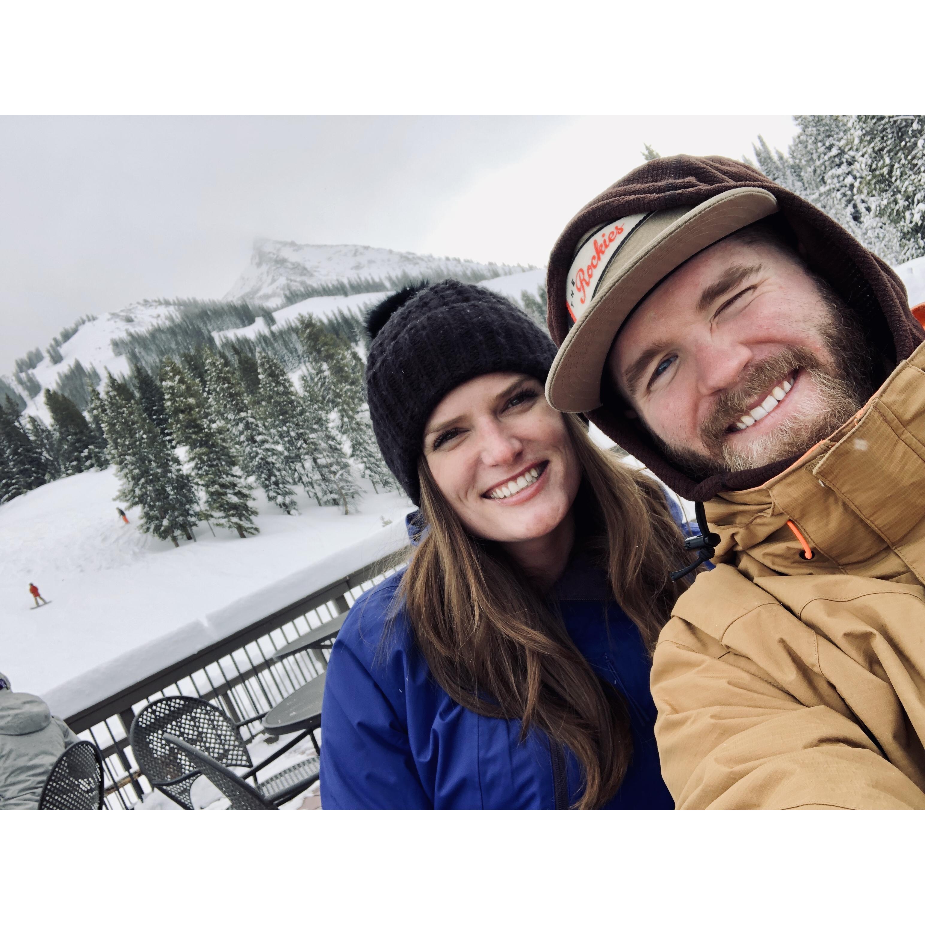 2019: Celebrating 1 year of dating in what has become our favorite place, Crested Butte, and our favorite tradition.