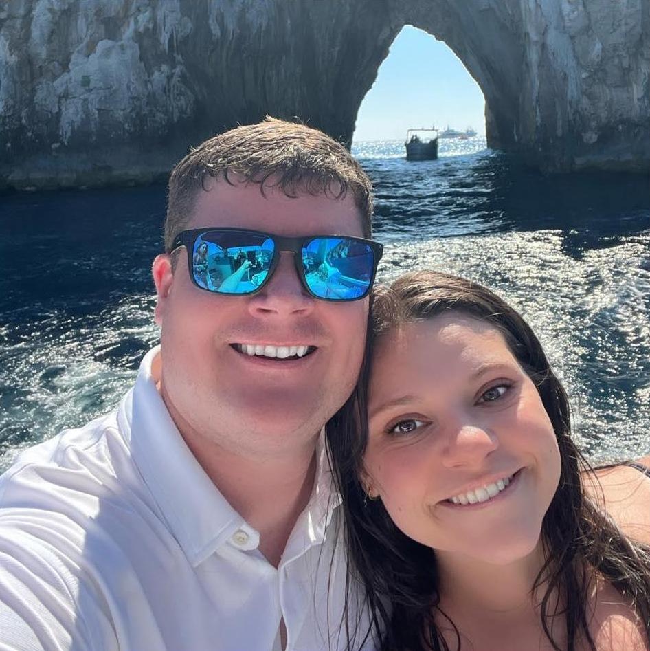 The Faraglioni Rocks in Capri, Italy. Legend says kissing your partner while passing through the archway under the middle rock brings good luck and everlasting love!