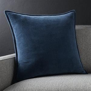 Brenner Indigo Blue 20" Velvet Pillow